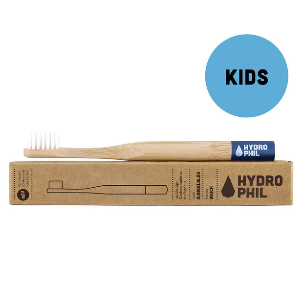 Kids' Bamboo Toothbrush in Dark Blue by Hydrophil