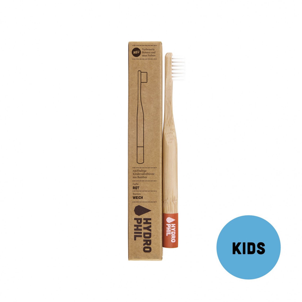 Kids' Bamboo Toothbrush in Red by Hydrophil