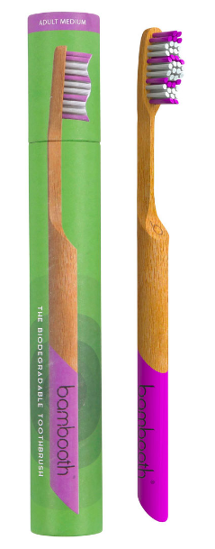 Bamboo Toothbrush - Medium - Coral Pink