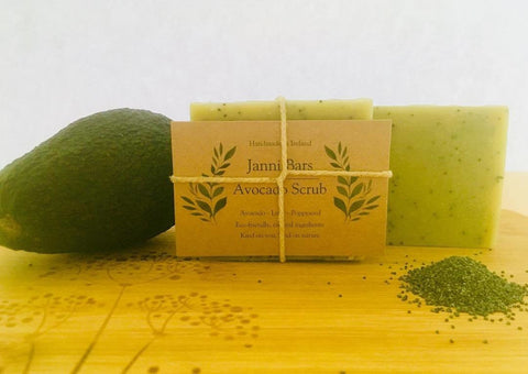 Avocado Body Scrub Bar by Janni Bars