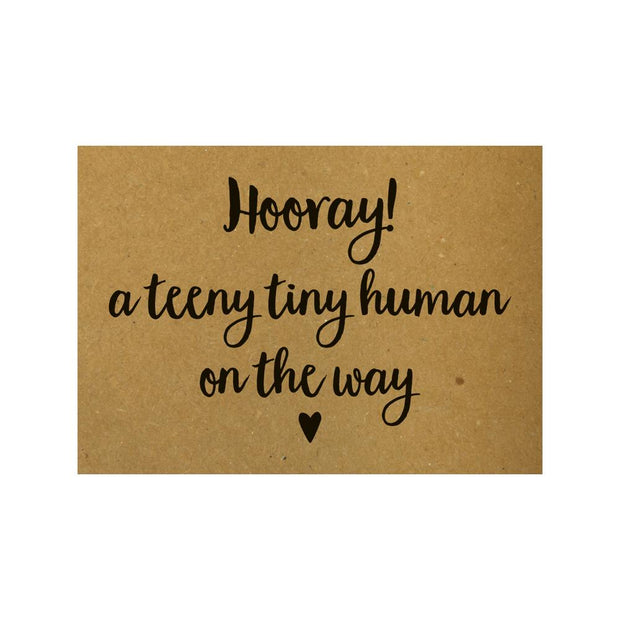 "Hooray! Tiny Human" Postcard | Recycled Paper