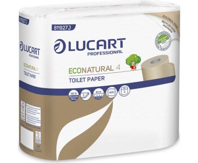 Toilet Paper | 4-Pack | Recycled | Plastic-Free | 3-ply