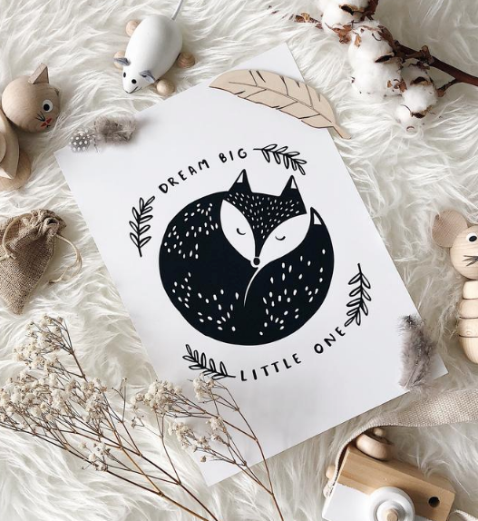 Dream Big Little One A4 Print by Under the Willow Paper Co.