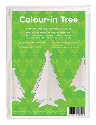 Recycled 3D Colour-In Christmas Trees  | Christmas Collection