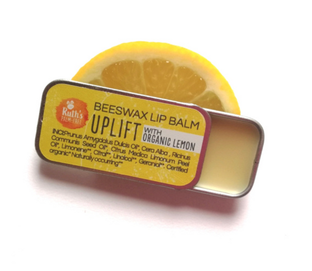 Vegan Lip Balm |  Lemon 'Uplift' | Ruth's Palm Free