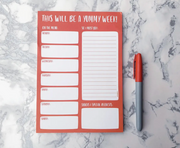 Weekly Meal Planner + Shopping List | A5 tear-off Notepad