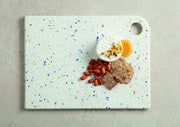 Mezze Serving Platter or Serving Board with Amalfi Design | Terrazzo | White