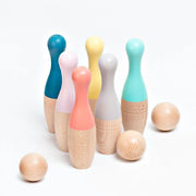 Handcrafted FSC wooden bowling | skittles set