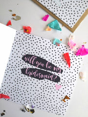 Will You Hold My Dress? | Bridesmaid Card by Pickled Pom Pom
