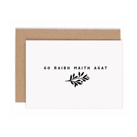 Go Raibh Maith Agat Card by Under the Willow Paper Co.