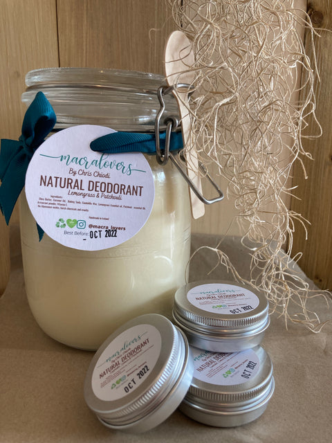 Natural Deodorant Cream | Lemongrass & Patchouli | REFILL | 30g