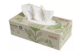 MEMO Extra Soft 4-Ply Family Tissue Box | 100% Recycled Fibres | 100 Sheets per Box