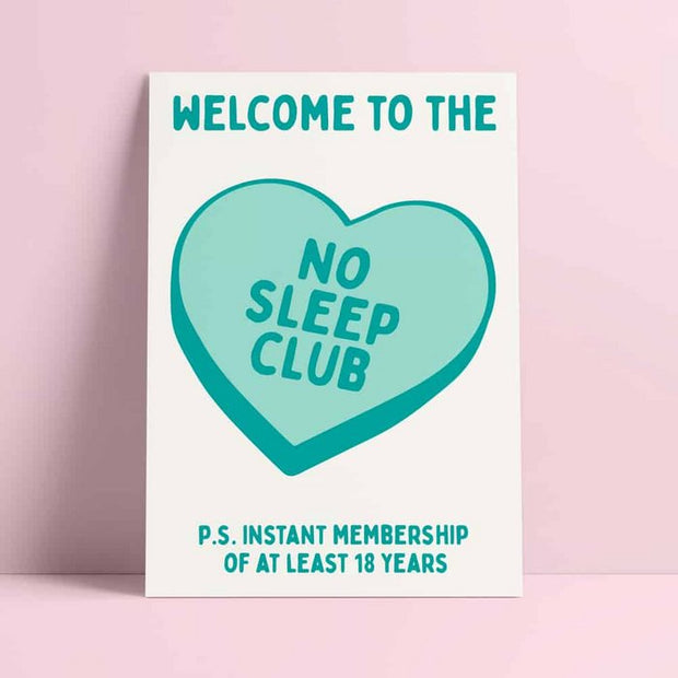 "No Sleep Club" Postcard