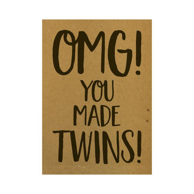 "OMG! Twins" Postcard | Recycled Paper